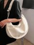 Minimalist Hobo Bag Oversized White