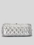 Rhinestone Decor Square Bag Mini Flap For Party