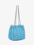 Mini Straw Bag Chain Strap Colorblock