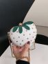 Mini Studded Decor Strawberry Design Novelty Bag