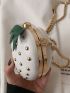 Mini Studded Decor Strawberry Design Novelty Bag