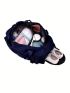 Letter Graphic Travel Bag Double Handle For Gym