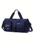 Letter Graphic Travel Bag Double Handle For Gym