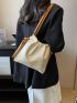 Minimalist Ruched Bag Small Beige