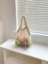 Portable Grocery Bag Fruit Vegetable Bag Washable Mesh String Bag