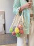 Portable Grocery Bag Fruit Vegetable Bag Washable Mesh String Bag