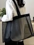 Minimalist Beach Bag Oversized Black