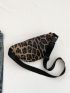 Leopard Pattern Fanny Pack Medium Zipper