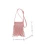 Minimalist Square Bag Mini Fringe Decor Pink