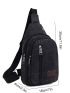 Fashion Canvas Multi-function Chest Bag, Casual Work Small Backpack Phone Bag