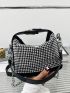 Studded Decor Hobo Bag Mini