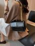 Mini Fashion Solid Color Women's Bag Single Shoulder Bag Square Bag