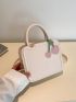 Cartoon Graphic Square Bag Mini Double Handle With Bag Charm