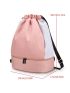 Colorblock Drawstring Backpack Medium Wet Dry Separation