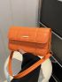 Minimalist Square Bag Mini Flap Neon Orange