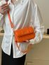 Minimalist Square Bag Mini Flap Neon Orange