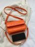 Minimalist Square Bag Mini Flap Neon Orange