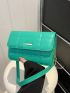 Minimalist Square Bag Mini Flap Green