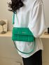 Minimalist Square Bag Mini Flap Green