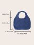 Minimalist Crochet Bag Small Blue Beach Bag