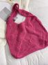 Minimalist Crochet Bag Small Neon Pink