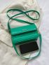 Minimalist Square Bag Mini Flap Green