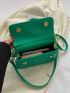 Minimalist Square Bag Mini Flap Green