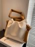 Minimalist Ruched Bag Small Beige