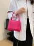 Minimalist Square Bag Mini Flap Neon Pink