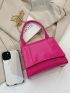 Minimalist Square Bag Mini Flap Neon Pink