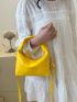Minimalist Hobo Bag Mini Zipper Yellow