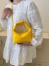 Minimalist Hobo Bag Mini Zipper Yellow