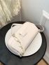 Minimalist Baguette Bag Medium Flap White