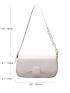 Minimalist Baguette Bag Medium Flap White