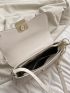 Minimalist Baguette Bag Medium Flap White