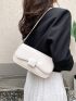 Minimalist Baguette Bag Medium Flap White