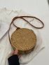 Mini Straw Bag Vacation Circle Design