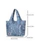 Letter Graphic Shopper Bag Casual