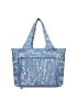 Letter Graphic Shopper Bag Casual