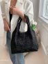 Small Shopper Bag Ruched Detail Minimalist