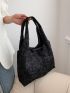 Small Shopper Bag Ruched Detail Minimalist