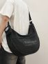 Letter Graphic Hobo Bag With Coin Purse Casual