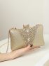 Mini Box Bag Rhinestone Decor Glitter Glamorous