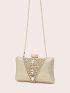 Mini Box Bag Rhinestone Decor Glitter Glamorous