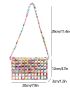 Mini Square Bag Colorblock Beaded Design