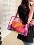 Holographic Beach Bag Contrast Binding Funky