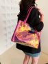 Holographic Beach Bag Contrast Binding Funky