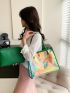 Holographic Beach Bag Contrast Binding Funky