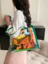 Holographic Beach Bag Contrast Binding Funky