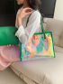 Holographic Beach Bag Contrast Binding Funky